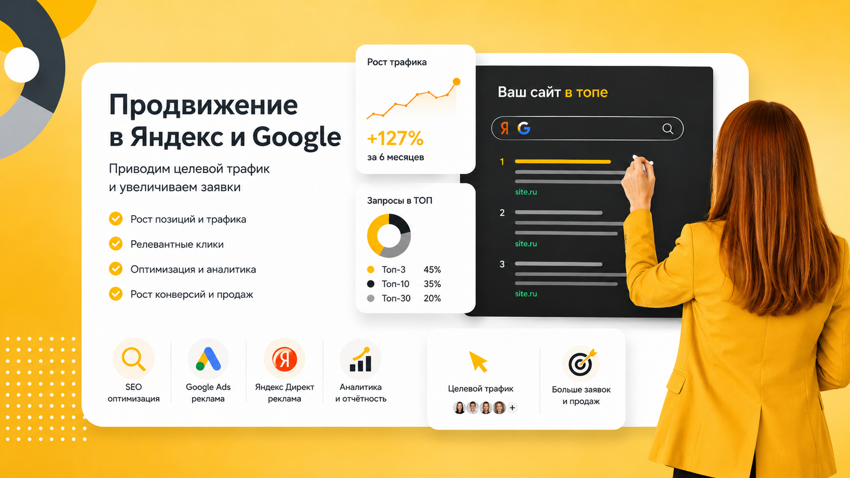 Продвижение в Яндекс и Google