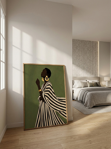 "Постер на стену Девушка в развевающемся платье" от CKR Marketing