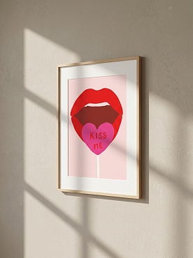Постер на стену Kiss Me