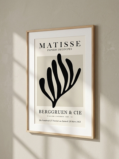 "Постер на стену Matisse — чёрный лист" от CKR Marketing