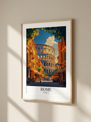 "Постер на стену Rome и улица у Колизея" от CKR Marketing