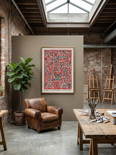 "Постер на стену Keith Haring — Fun Gallery 83" от CKR Marketing