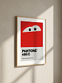 картинка Постер на стену Pantone 485 C — глаза от магазина Одежда+