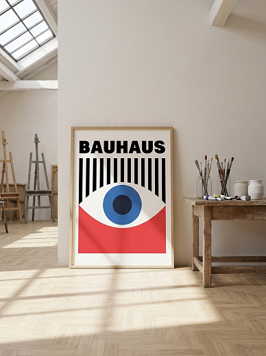 картинка Постер на стену Bauhaus с синим глазом от магазина Одежда+
