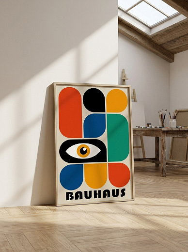 картинка Постер на стену Bauhaus с жёлтым глазом от магазина Одежда+