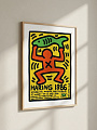 картинка Постер на стену Haring 1986 — человек с рыбой от магазина Одежда+