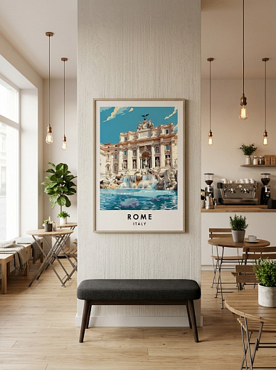 "Постер на стену Rome и фонтан Треви" от CKR Marketing