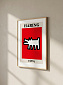 Постер на стену Haring — белая собака