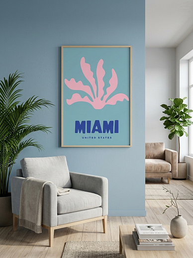 картинка Постер на стену Miami от магазина Одежда+