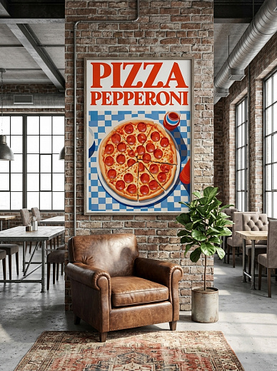 "Постер на стену Pizza Pepperoni" от CKR Marketing
