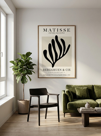 "Постер на стену Matisse — чёрный лист" от CKR Marketing
