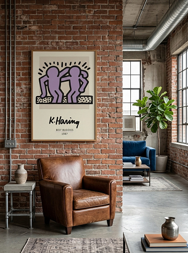 "Постер на стену K. Haring — Best Buddies" от CKR Marketing