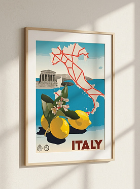 Постер на стену Italy и лимоны