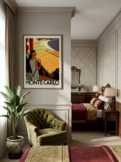 "Постер на стену Monte-Carlo и теннисные корты" от CKR Marketing