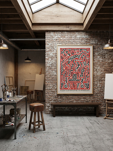 "Постер на стену Keith Haring — Fun Gallery 83" от CKR Marketing
