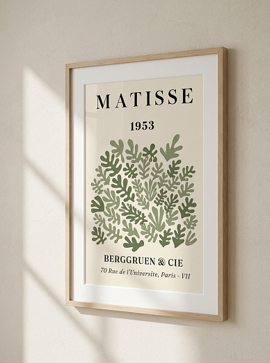 "Постер на стену Matisse — зелёные листья" от CKR Marketing