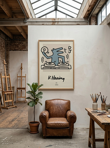 "Постер на стену K. Haring — DJ" от CKR Marketing