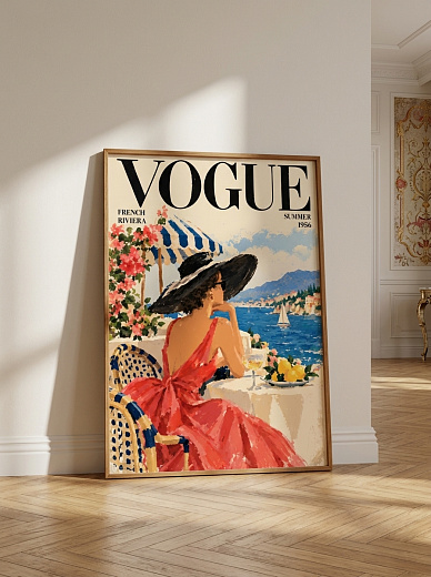 картинка Постер на стену Vogue — French Riviera 1956 от магазина Одежда+